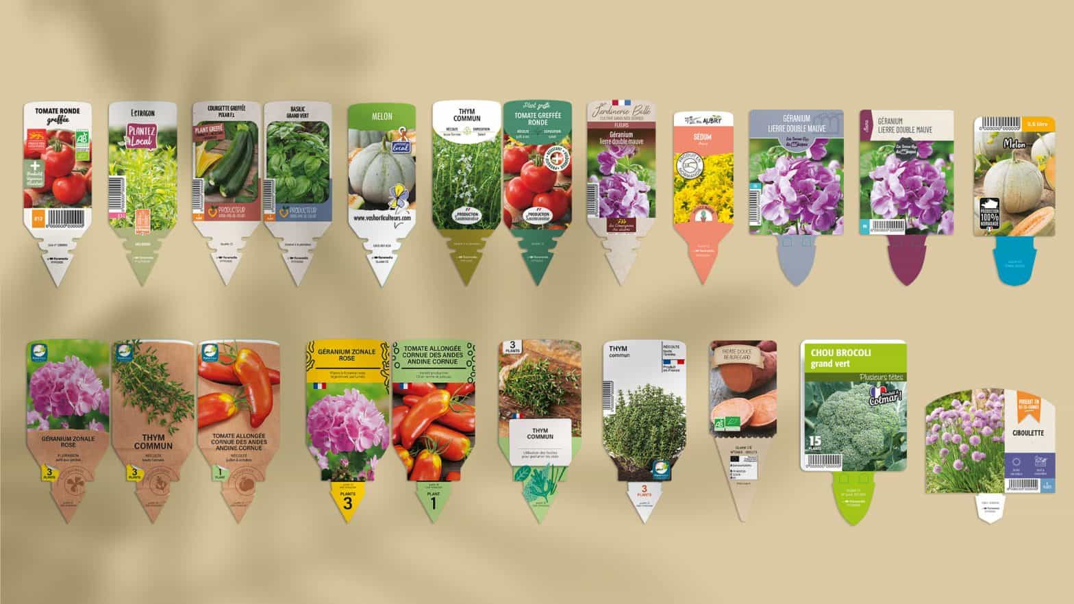 Agence communication horticole - étiquettes chromos