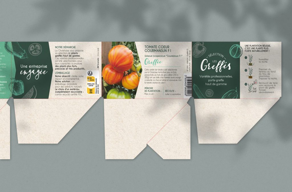 Floramedia : Nos réalisations - Le packaging Plant greffé La choletaise Horticulture