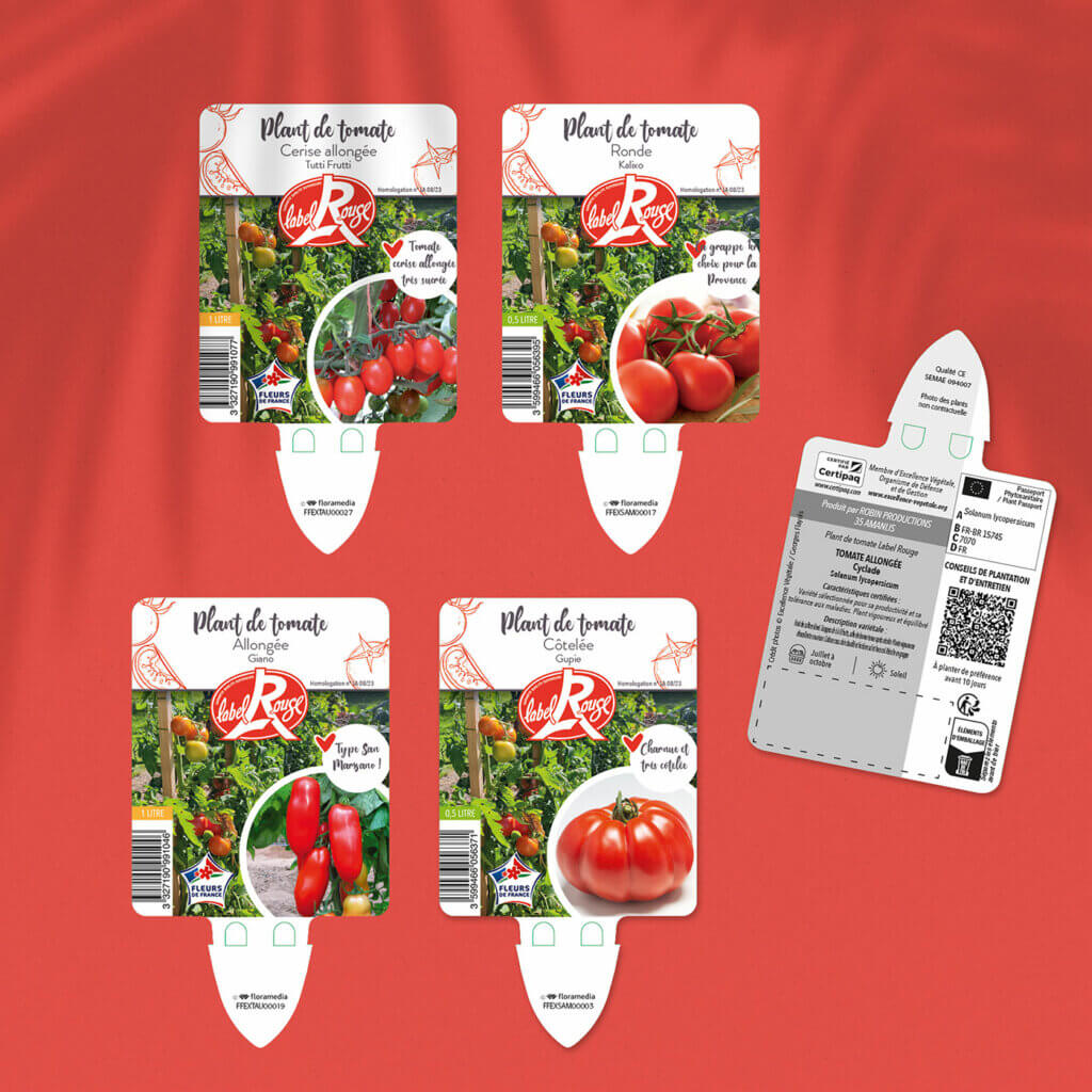 Floramedia Agence communication horticole - Nos réalisations : chromos tomates Label Rouge